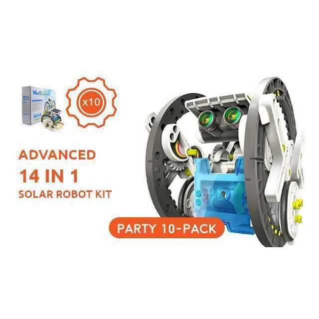 Advanced 14 in 1 DIY Solar Robot Kit - Party Pack - 10 Kits-toy-Smart Kids Only