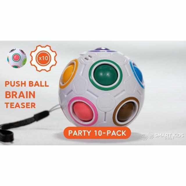 Multi-Color Push Ball Brain Teaser - Party Pack - 10 units-toy-Smart Kids Only